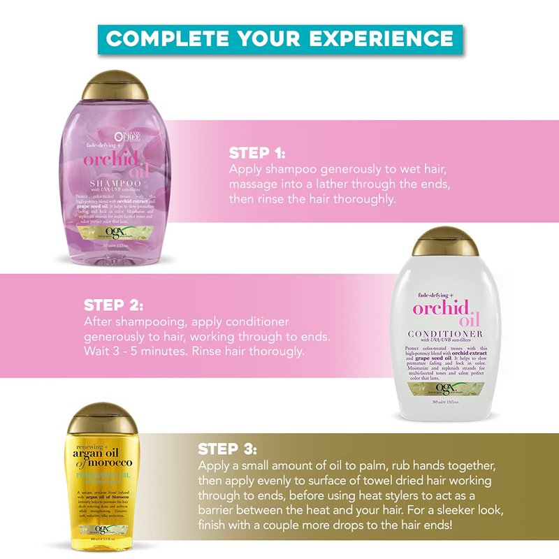 OGX Fade-Defying Orchid Oil Conditioner - UVA/UVB Protection, 13 Ounces