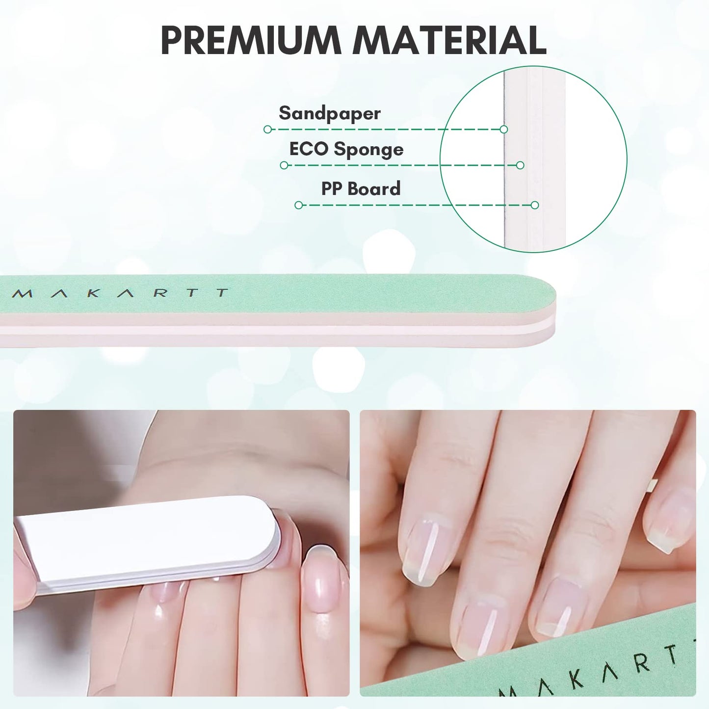 Makartt Nail Buffer for Natural Nails： 400/6000 Grit Buffer Kit, 10PCS