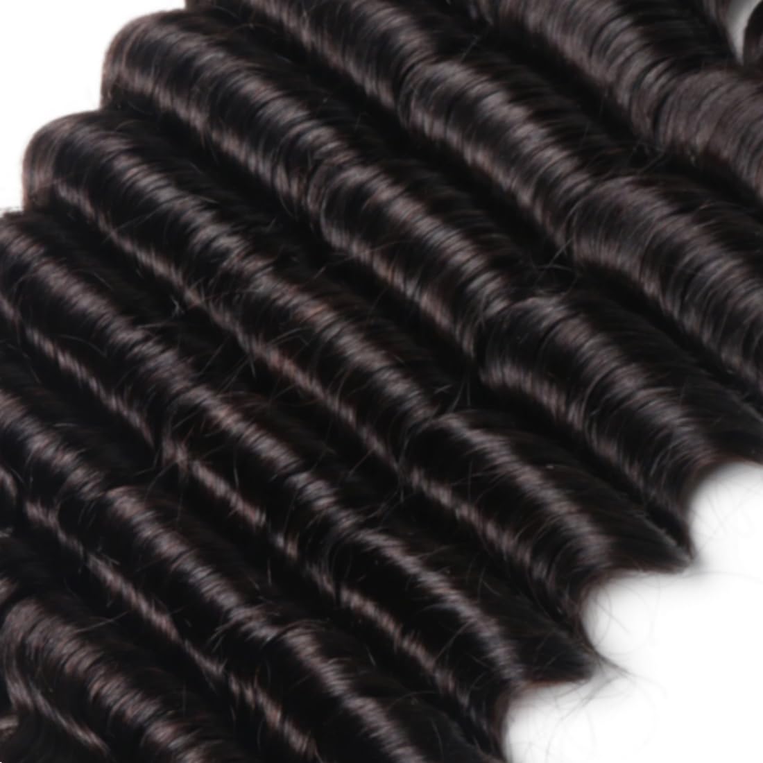 Angie Queen Brazilian Virgin Human Hair Loose Deep Wave Bundles 24 Inch 100% Unprocessed Hair Loose Deep Bundles Wet and Wavy Bundles Human Hair Extension Remy Hair Weave Natural Black for Women