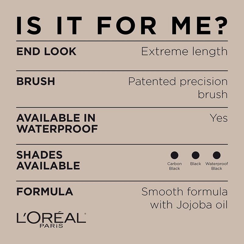 L’Oreal ParisTelescopic Mascara, Black Brown [915], 0.27 oz