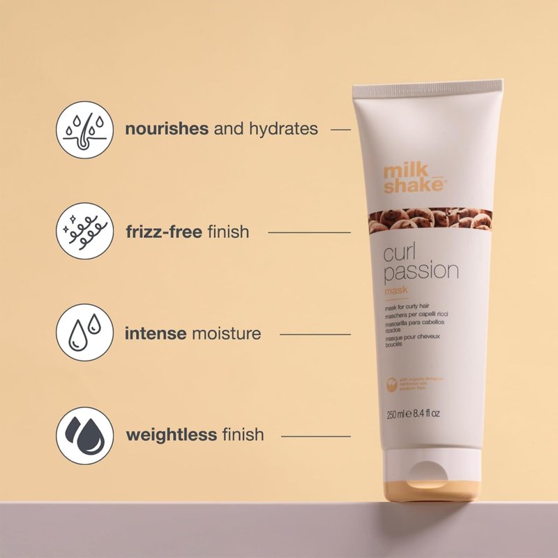 Curl Passion Mask - Nourishing Hydrating Treatment for Frizzy Curly Hair | 8.8 oz