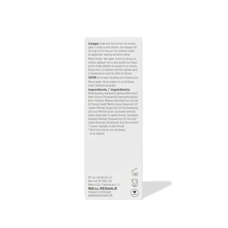 Briogeo Scalp Revival Charcoal + Tea Tree Scalp Treatment | Leave-In Serum for Dry, Flaky, or Itchy Scalp | Hydrating & Balancing | Vegan & Cruelty Free | 1 oz