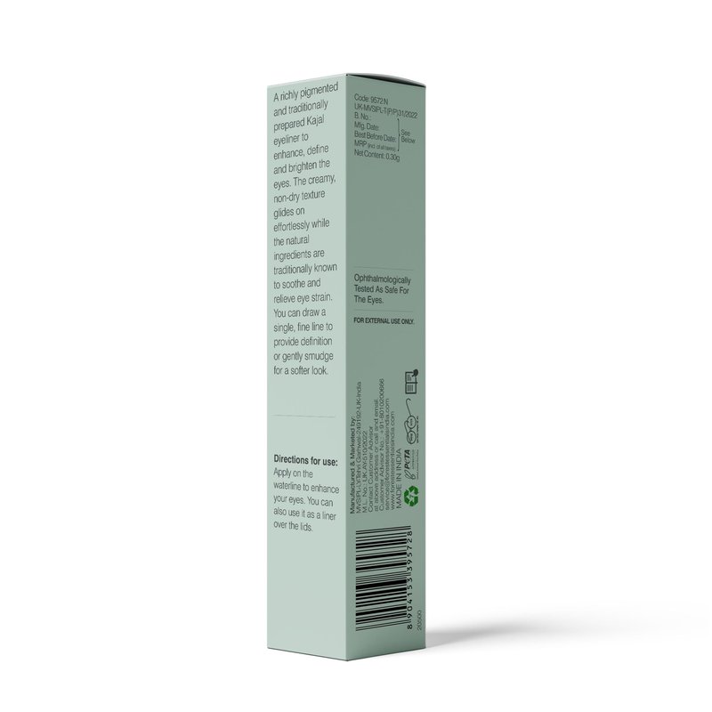 Forest Essentials Charcoal Black Gulaab Khaas Kajal 0.3g