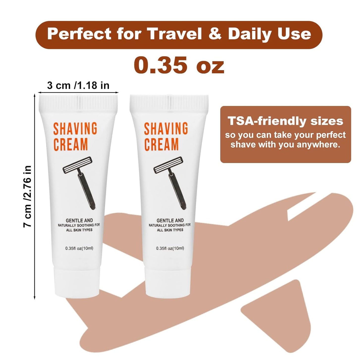 Shaving Cream Bulk | 200 Travel-Sized 10ml Disposable Packs - Jasmine Scent for Hotels & Homeless Services