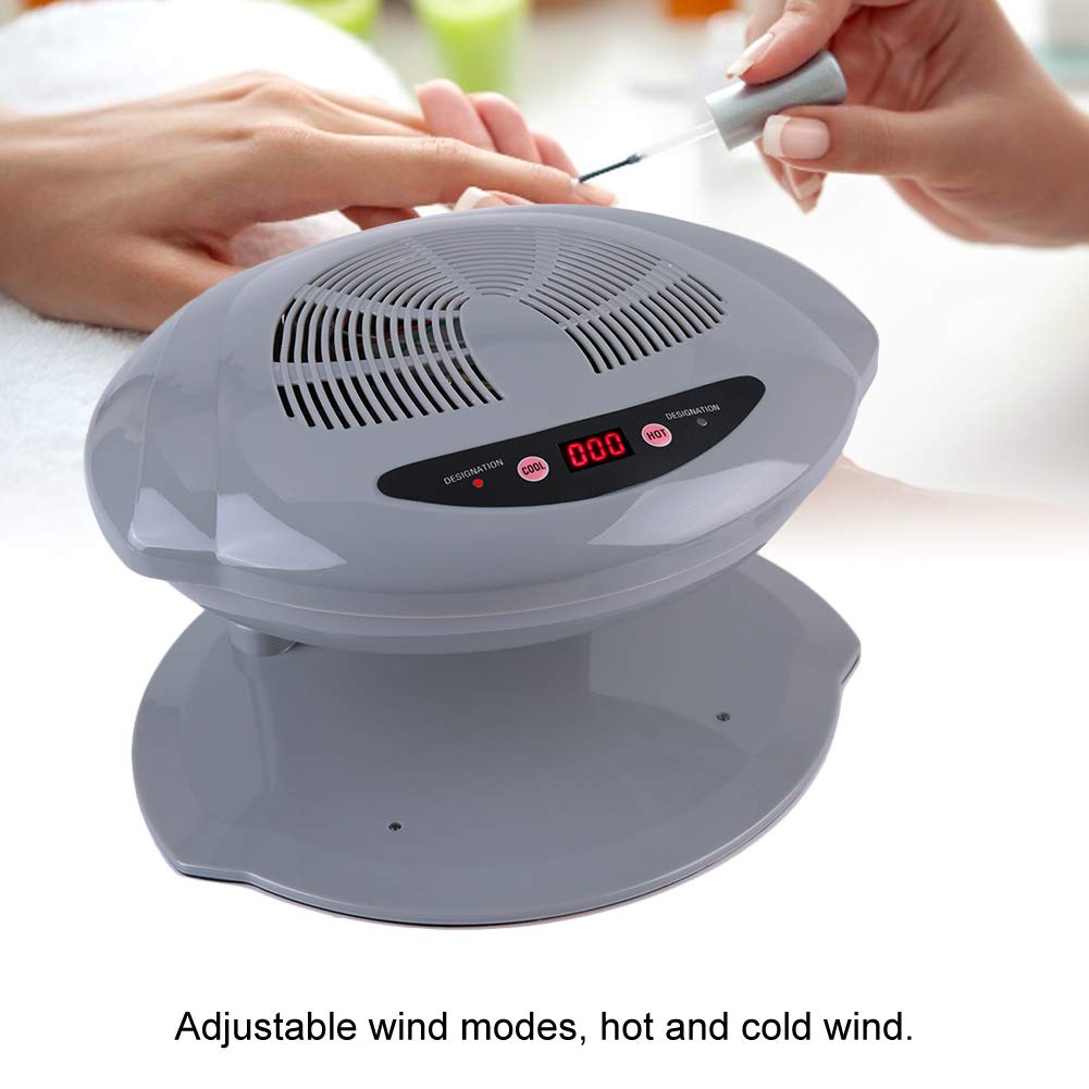 Dioche Nail Fan Dryer with Automatic Sensor Nail Polish Dryer, Nail Drying Fan for Regular Polish Nail Blow Dryer for Living Room and Home (Silver)