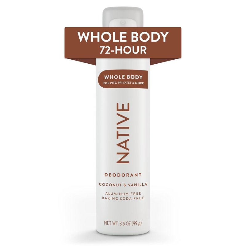Coconut Vanilla Deodorant Bundle - Aluminum Free Whole Body Spray with Shea Butter | 72-Hour Protection