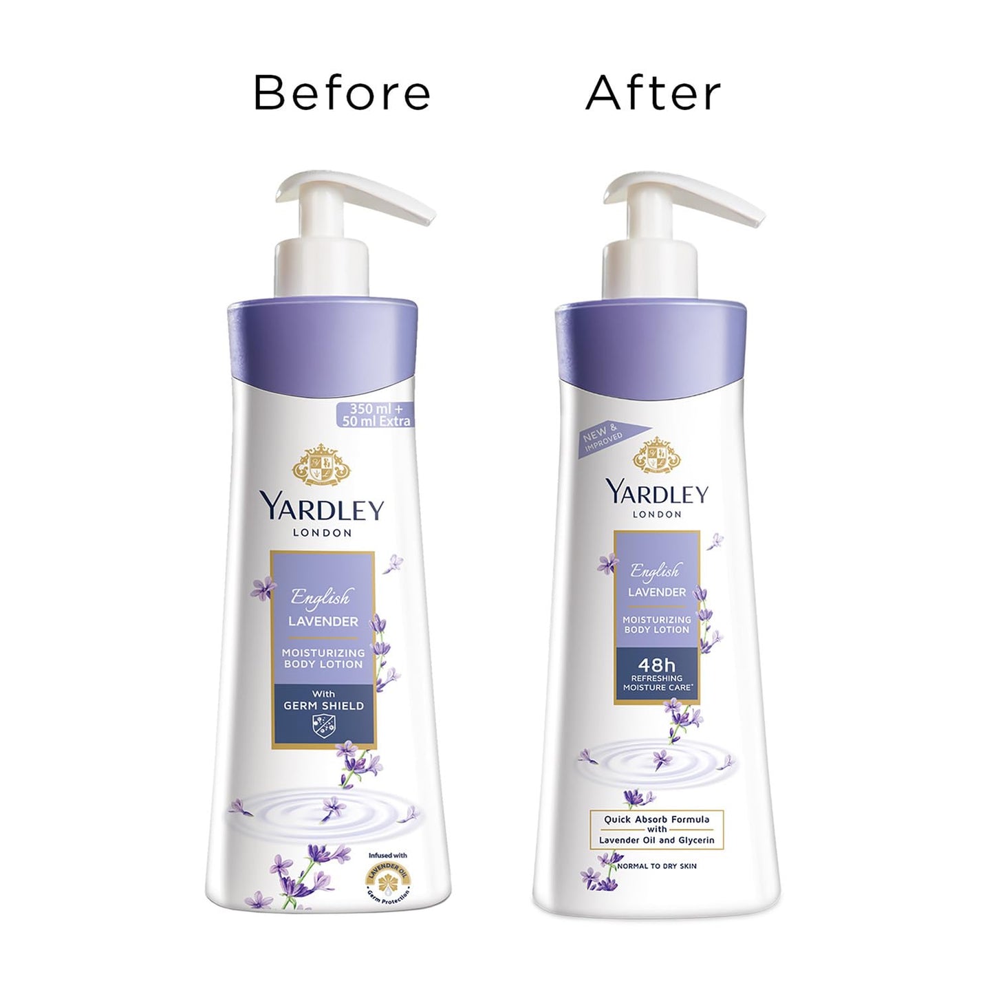Yardley London English Lavender Hand and Body Lotion, 350ml (Pack of 2)