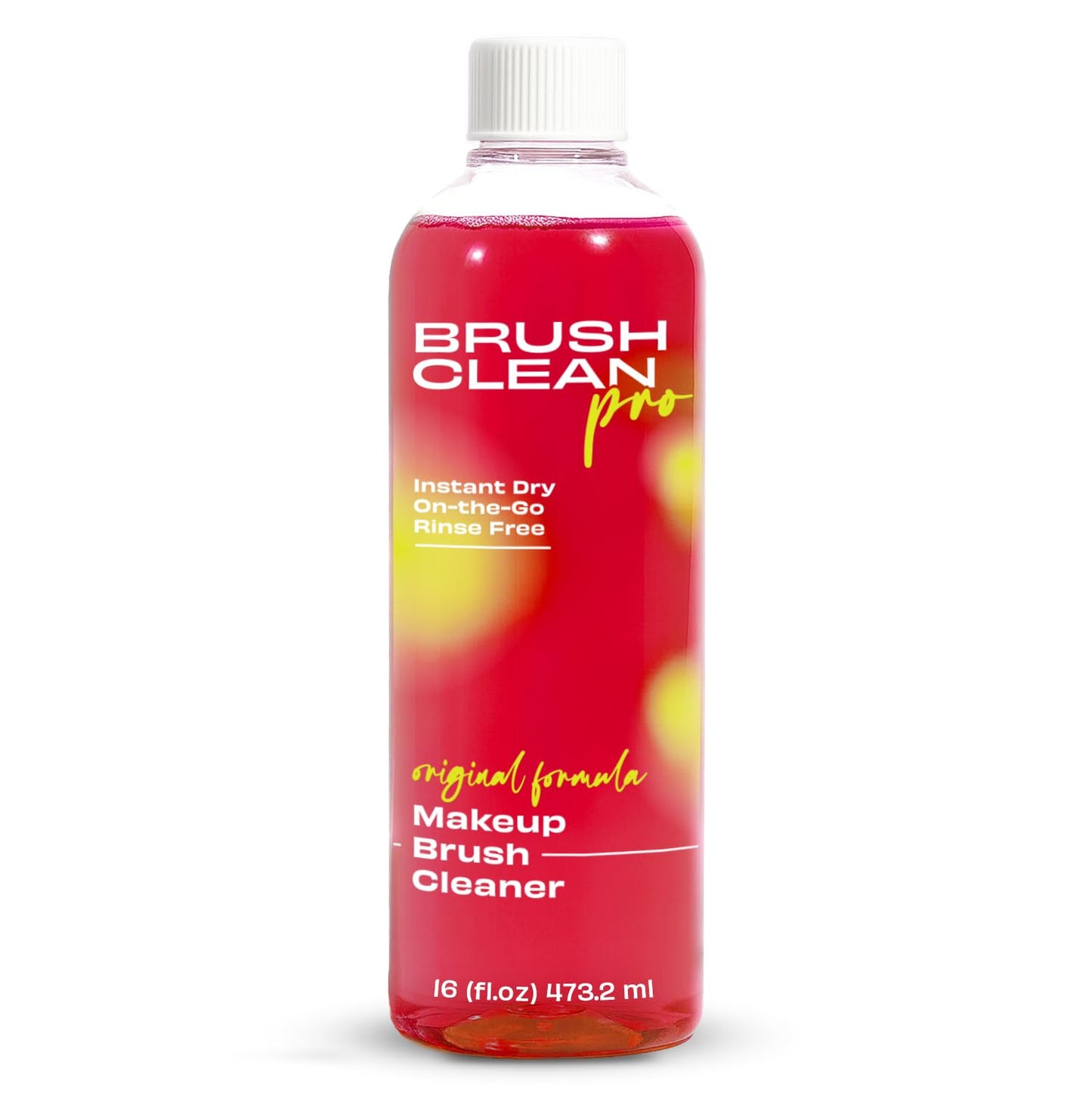 Original Rose Makeup Brush Cleaner - Professional Cleanser for Makeup Brushes - Quick-Drying, Rinse-Free Formula - Removes Stubborn Waterproof Make Up, 16 oz