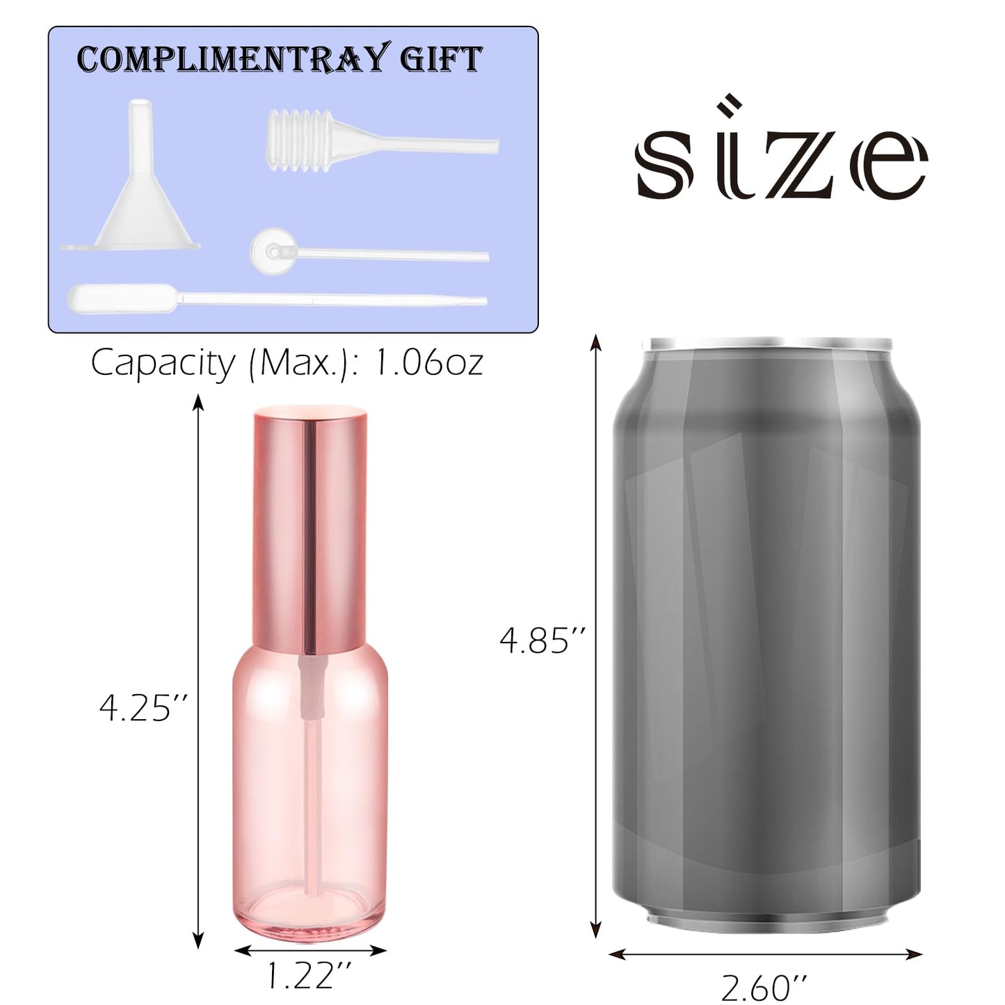 RAMFIYN 24 pack 1oz Pink Glass Spray Bottles Refillable Empty Perfume Pump Sprayer Mini Pink Fine Mist Atomizer with Rose Gold Lid for Body Essential Oils