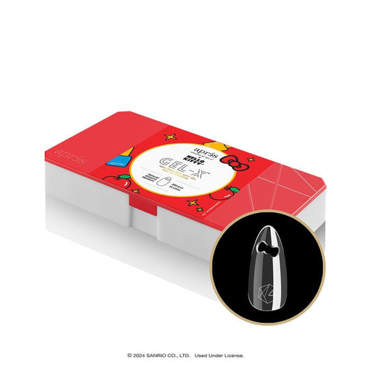 APRÉS x Hello Kitty® Gel-X Natural Almond Medium Bow Cut Out Box of Nail Tips (280pcs, 14 sizes)