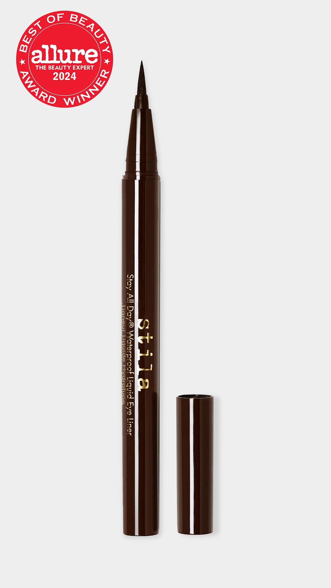 stila Waterproof Liquid Eye Liner, Stay All Day Makeup with Fine Brush Tip Lasting Satin Finish, Smudge-Proof & Transfer-Resistant
