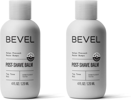 Bevel Aftershave for Men, Post Shave Balm, Razor Bump Solution for Men with Shea Butter and Jojoba Oil, After Shave Face Lotion, Soothes and Cools Skin to Help Prevent Ingrown Hairs (Pack of 2)