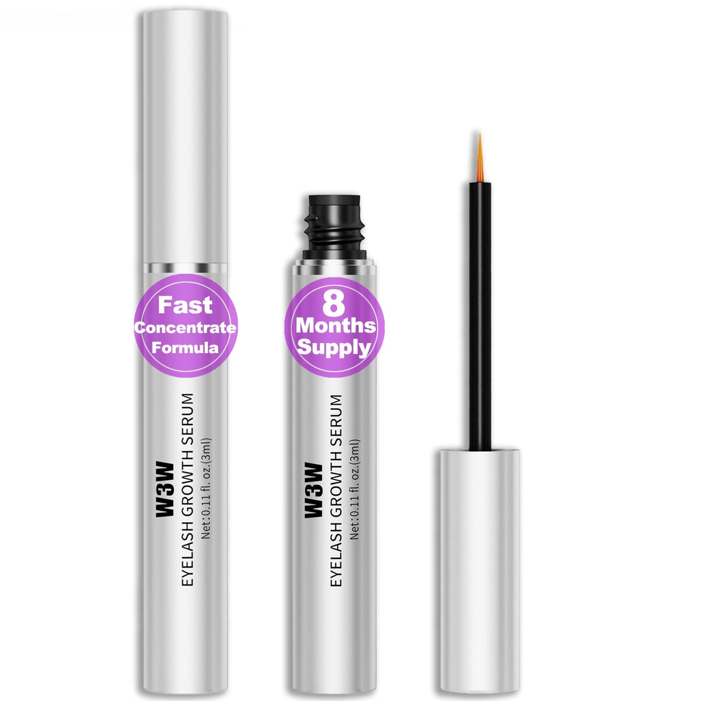 Lash Serum,Eyelash Growth Serum - Rapid Eyelash for stronger, Healthier Lashes & Brows, Vegan & Cruelty-Free (2 PCS)