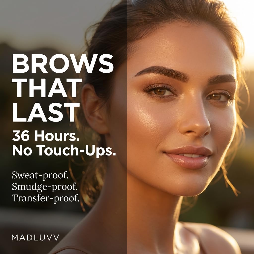 MADLUVV Seal Me Brow Sealer – Locks Brow Makeup in Place for 36 Hours – Brow Top Coat That’s Sweat-Proof, Waterproof & Lightweight – Use Over Madluvv Brow Stamp Kit/Eyebrow Stamp or Brow Pencil
