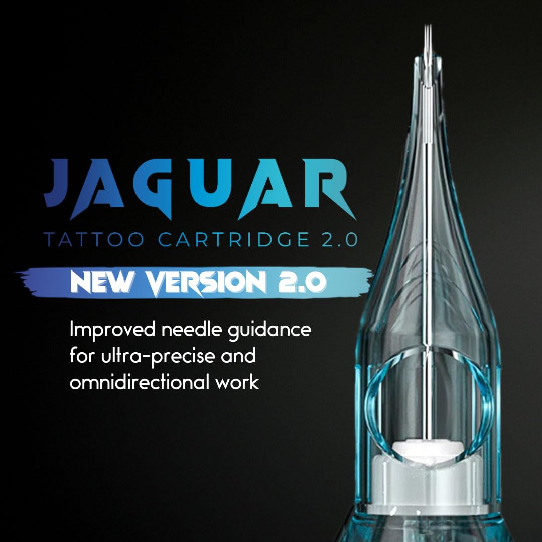 20pcs Tattoo Cartridge Needles- Tattoo Needles Cartridges Sterilized with Membrane Mixed Sizes-Upgraded 2.0 Casing Design- Durable Tattoo Needles for Tattooing - Round Liner (1214RL)