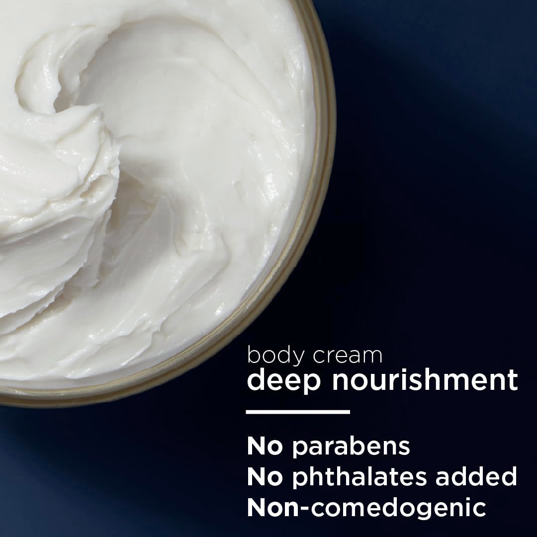Vaseline Radiant X Deep Nourishment Body Cream 100% Pure Shea Butter, Coconut Oil, Vitamin C, & Peptides 10 oz & Radiant X Replenishing and Hydrating Body Oil with 1% Lipids, Jojoba Oil, Coconut Oil