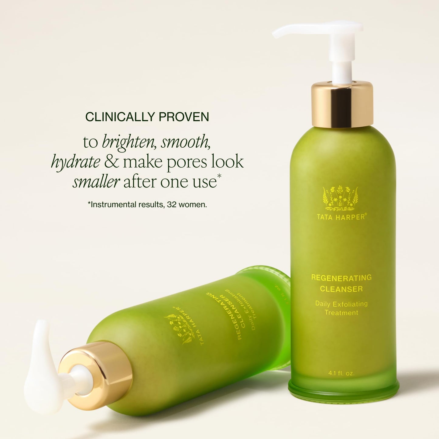 Tata Harper Regenerating Cleanser | Daily Cleansing & Exfoliating Facial Cleanser with Beta Hydroxy Acid | Clinically Proven Natural Skincare for Uneven Texture & Lack of Radiance, 1.7 fl oz