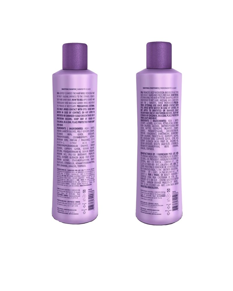 Plastica Dos Fios Home Care Kit- Maintenance Set Shampoo and Conditioner Hair Smoothing For All Hair Types, (2x300ml) Keratin Hair