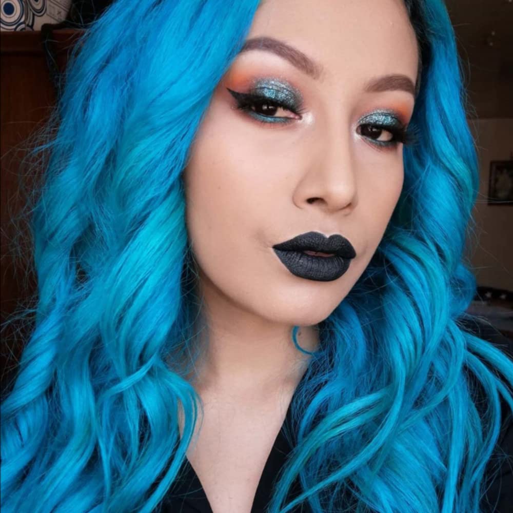 MANIC PANIC Classic Voodoo Blue Semi Permanent Hair Color - Dark Greenish Blue Hair Dye for Women & Men That Lasts 4-6 Weeks - Vegan, Ammonia & Cruelty-Free - Create & Mix Custom Shades (4oz / 2pk)