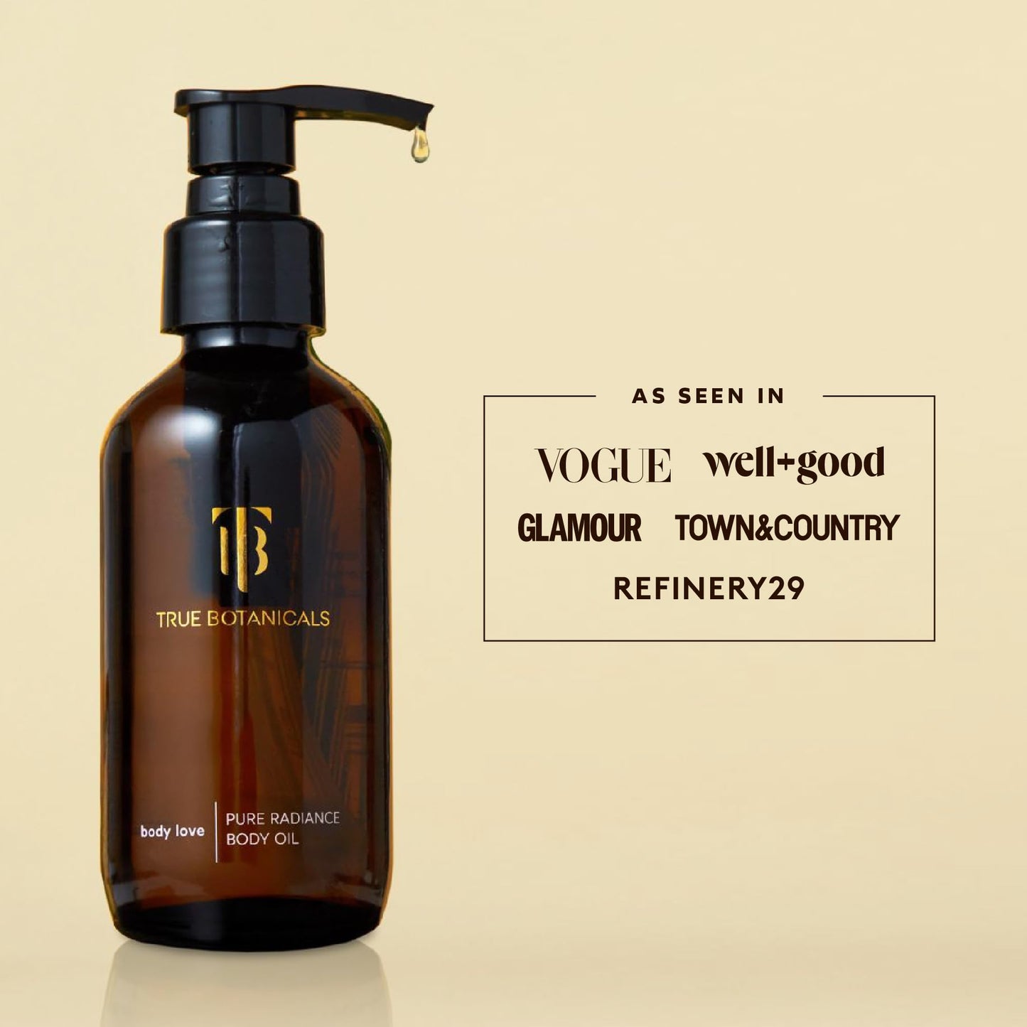 True Botanicals Pure Radiance Body Oil | Anti-Aging Body Oil for All Skin Types | Moisturize & Restore Skin Health | Dermatologist Tested, All Natural, Vegan, Clinically Proven | 3.9 fl oz | 114 ml