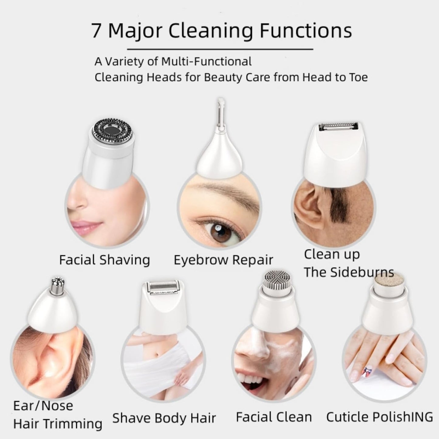 Pluxy Epilator Pro 3.0 - Women's Facial Hair Removal & 7-in-1 Body Shaver | Painless, Versatile Design