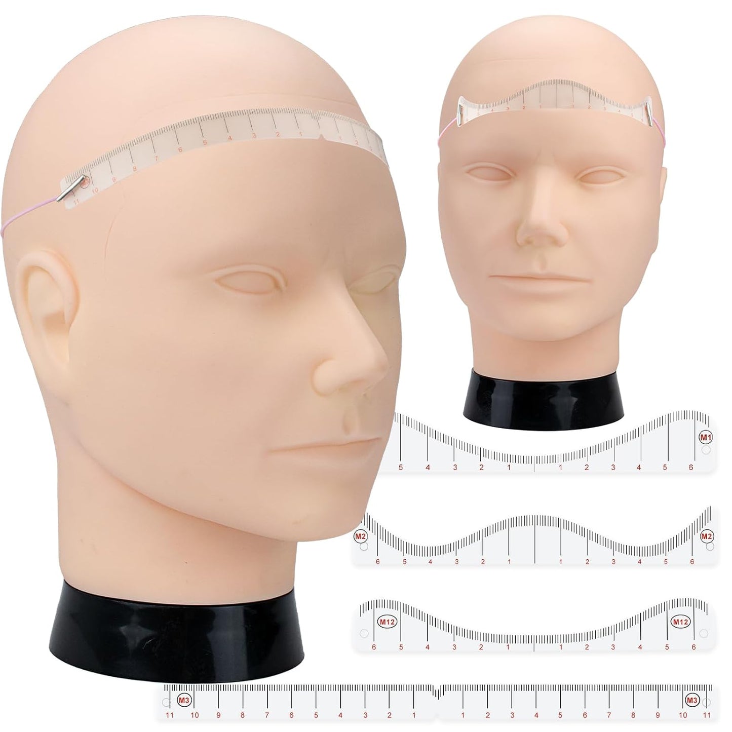 Scalp Micropigmentation Practice Kit - 3D Training Head & Tools for Precision SMP Practice | Male Model