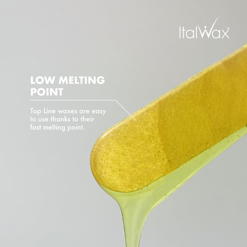 Italwax Top Line Argan Hard Wax Beads 1.65 lb (750 g) – Fast-Setting Transparent Jelly Wax Enriched with Argan Oil, Floral Scent, Strong Grip for Face & Underarms, Professional Use – Made in Italy