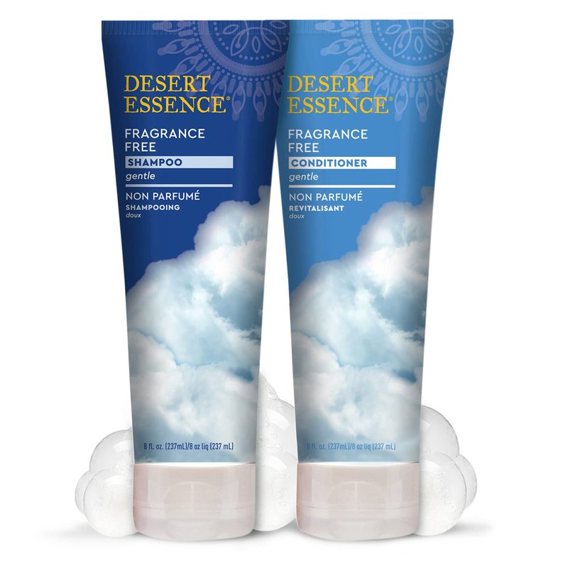 Desert Essence Fragrance-Free Shampoo - Pure & Unscented - 8 Fl Oz | Strengthens Hair with Jojoba Oil & Green Tea