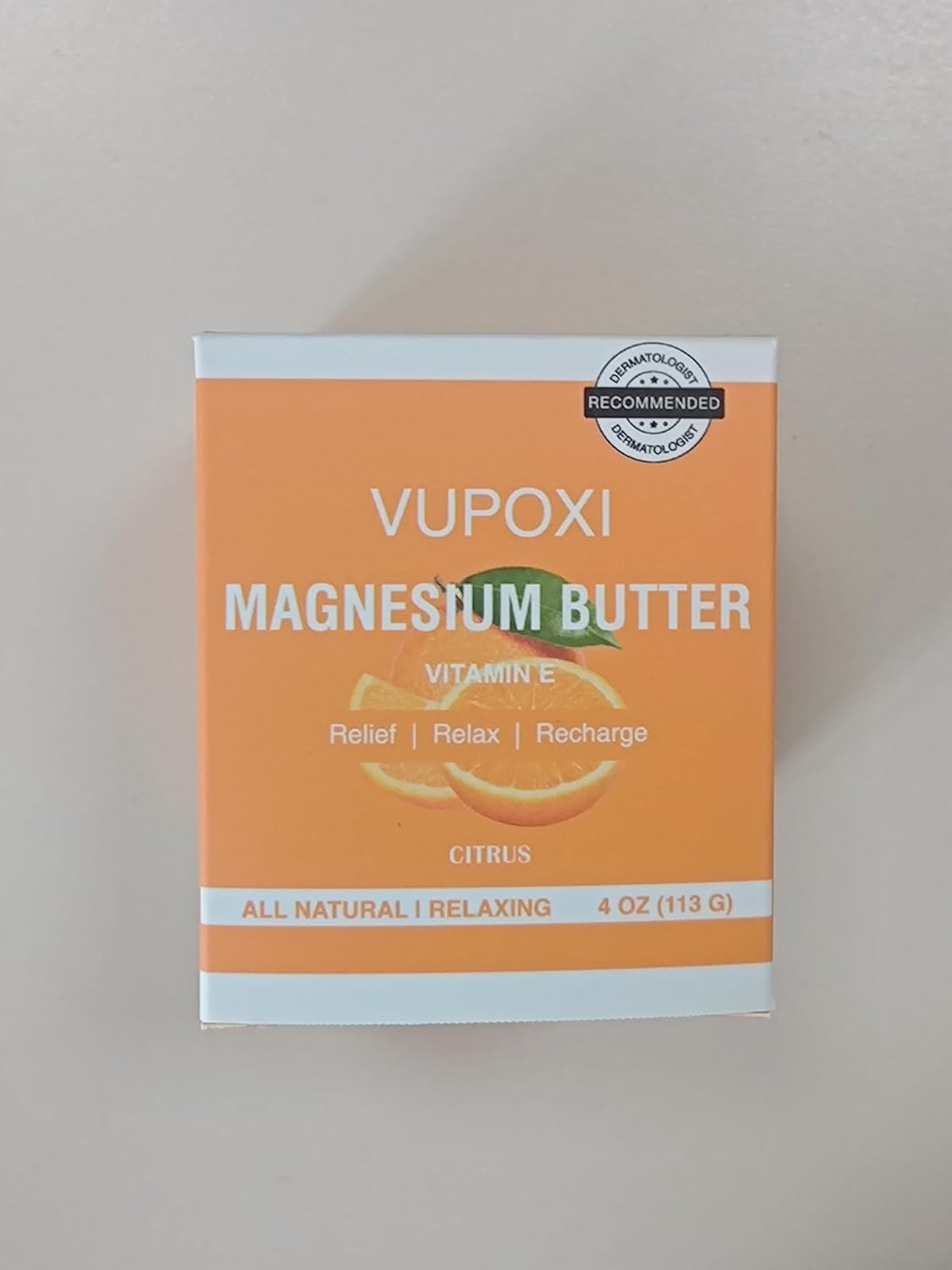 Magnesium Cream for Sleep & Muscle Relief - Soothing Topical Lotion with Vitamin E & Shea Butter | 4 fl oz, Citrus Scent