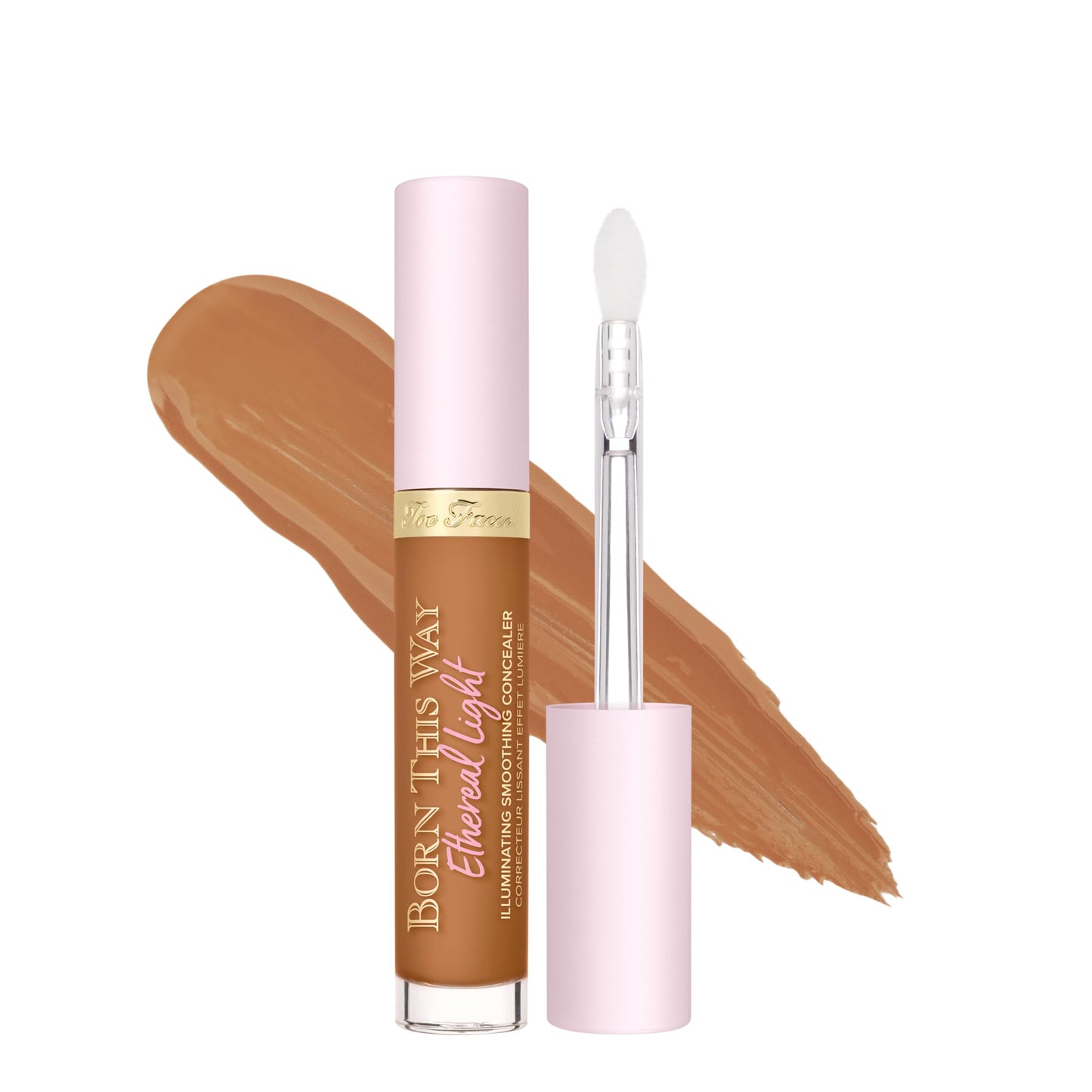 Too Faced Born This Way Ethereal Light Illuminating Smoothing Concealer | With Hyaluronic Acid, Conceals + Brightens Dark Circles, Non-Creasing + Waterproof, 0.16 Fl Oz, Honey Graham