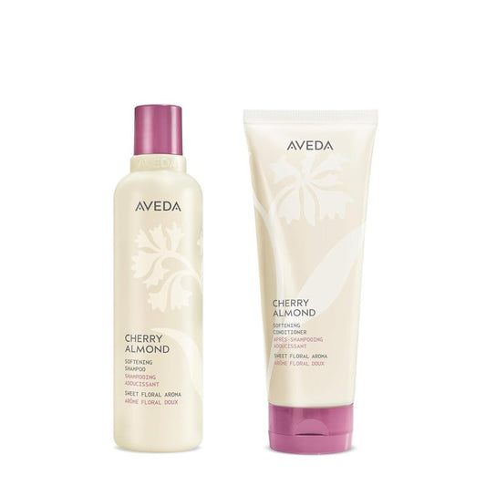 Aveda Cherry Almond Shampoo & Conditioner Duo - Softening Formula with Coconut Oil & Shea Butter | 8.5 Fl Oz
