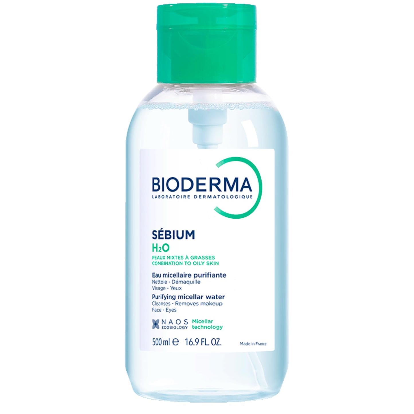 Bioderma - Sébium H2O - Micellar Water - Facial Cleanser and Makeup Remover - Face Cleanser for Combination to Oily Skin