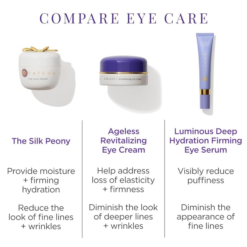 TATCHA Silk Peony Melting Under Eye Cream - Hydrating, Line-Smoothing Formula for Wrinkles | 15 ml / 0.5 oz