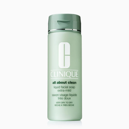 Clinique 3-Step All About Clean Liquid Facial Cleanser Soap | Face Wash For Very Dry To Dry Skin Types | Type 1, 6.7 Fl Oz