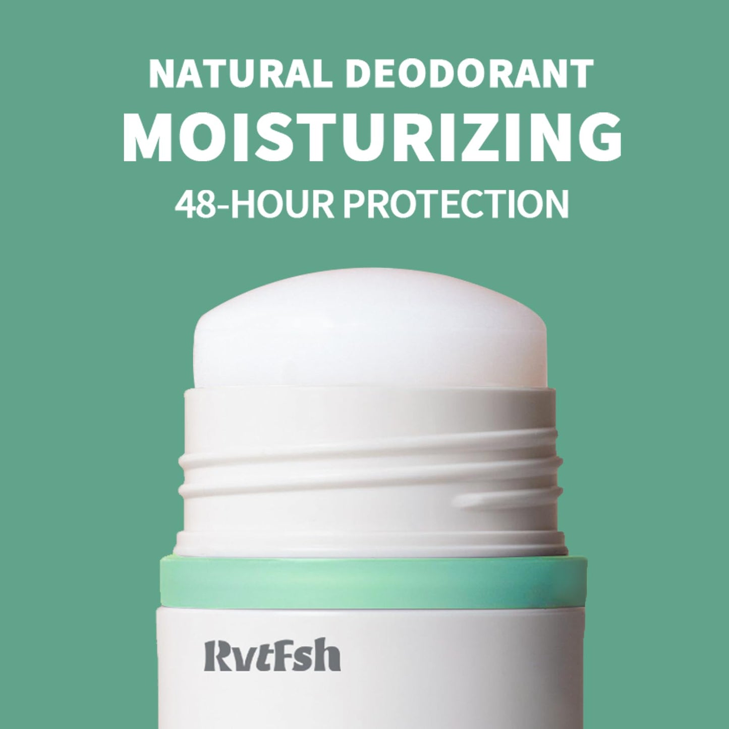 Rvtfsh Natural Moisturizing Whole Body Deodorant - Women & Men's 48H Protection Aluminum-Free Vegan Deodorant, No Stain Formula, Organic, 2.65 oz (Coconut and Vanilla)