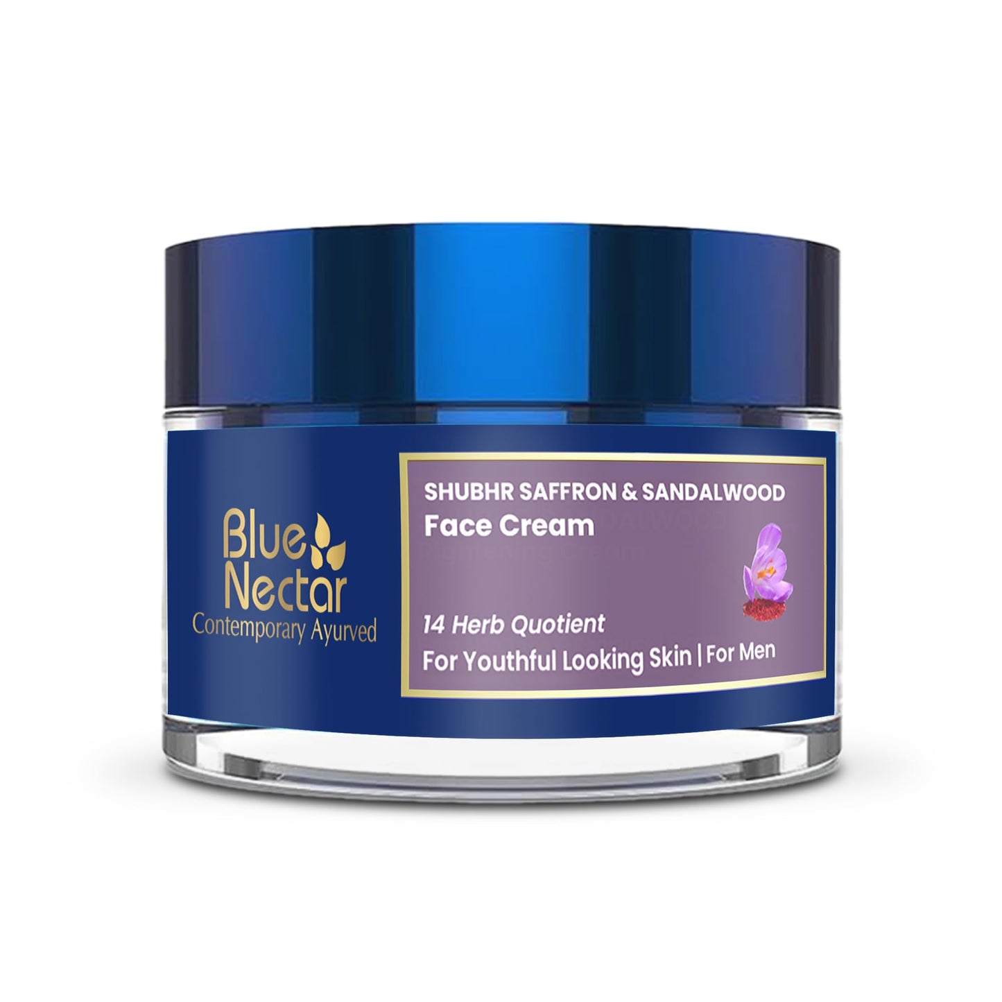 Blue Nectar Saffron Moisturizer Face Cream for Men | Daily Skin Glow Cream