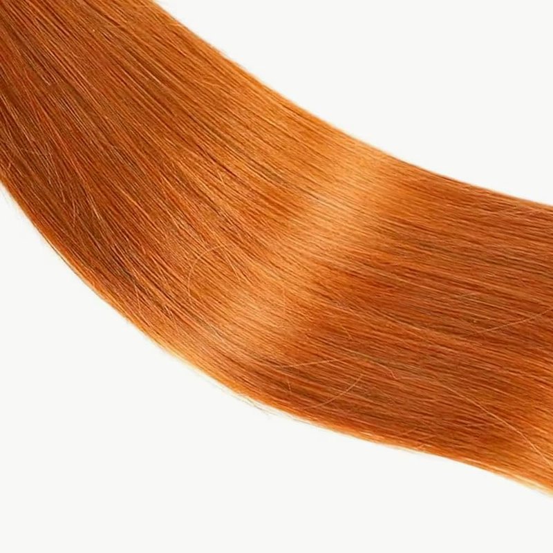 Color #350 Bundles Human Hair Orange Ginger Straight Bundles 12 14 16 Inch Unprocessed Brazilian Virgin Hair Extensions