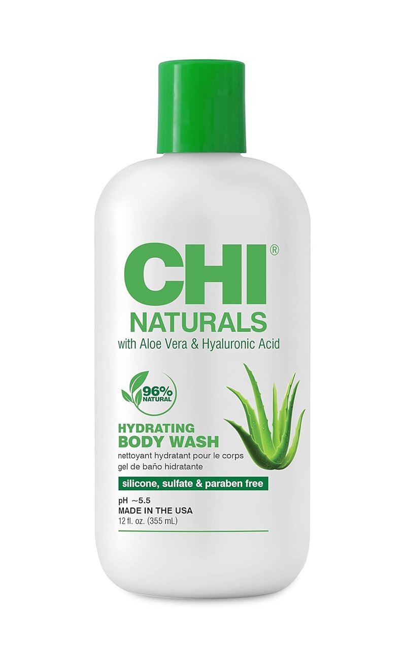CHI Naturals Aloe Vera Hydrating Body Wash - Gently Cleanses & Restores Moisture | 12 Oz