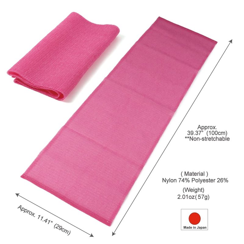 Extra Rough, Exfoliating Washcloth [Made in Japan] Exfoliating Towel Special Texture Makes Fluffy Foam Lather, Back Scrubber, Dead Skin Cell Remover [Loofah for Women and Men] (2pcs Set(Green, Pink))
