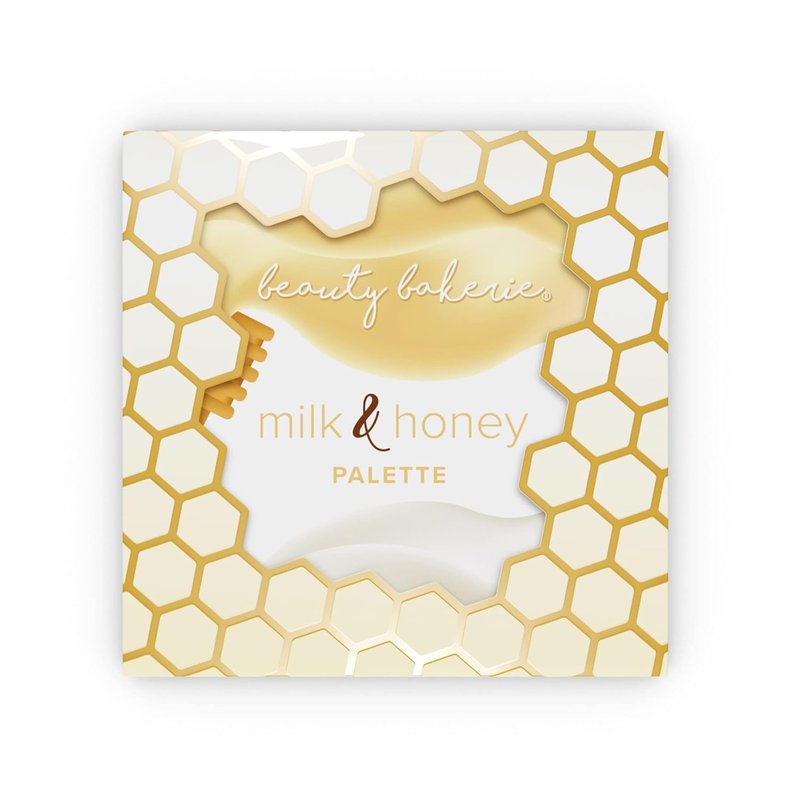 Beauty Bakerie Highlighter Palette - Blendable Contour Makeup for Natural Glow | 4 Shimmer Shades, Milk & Honey