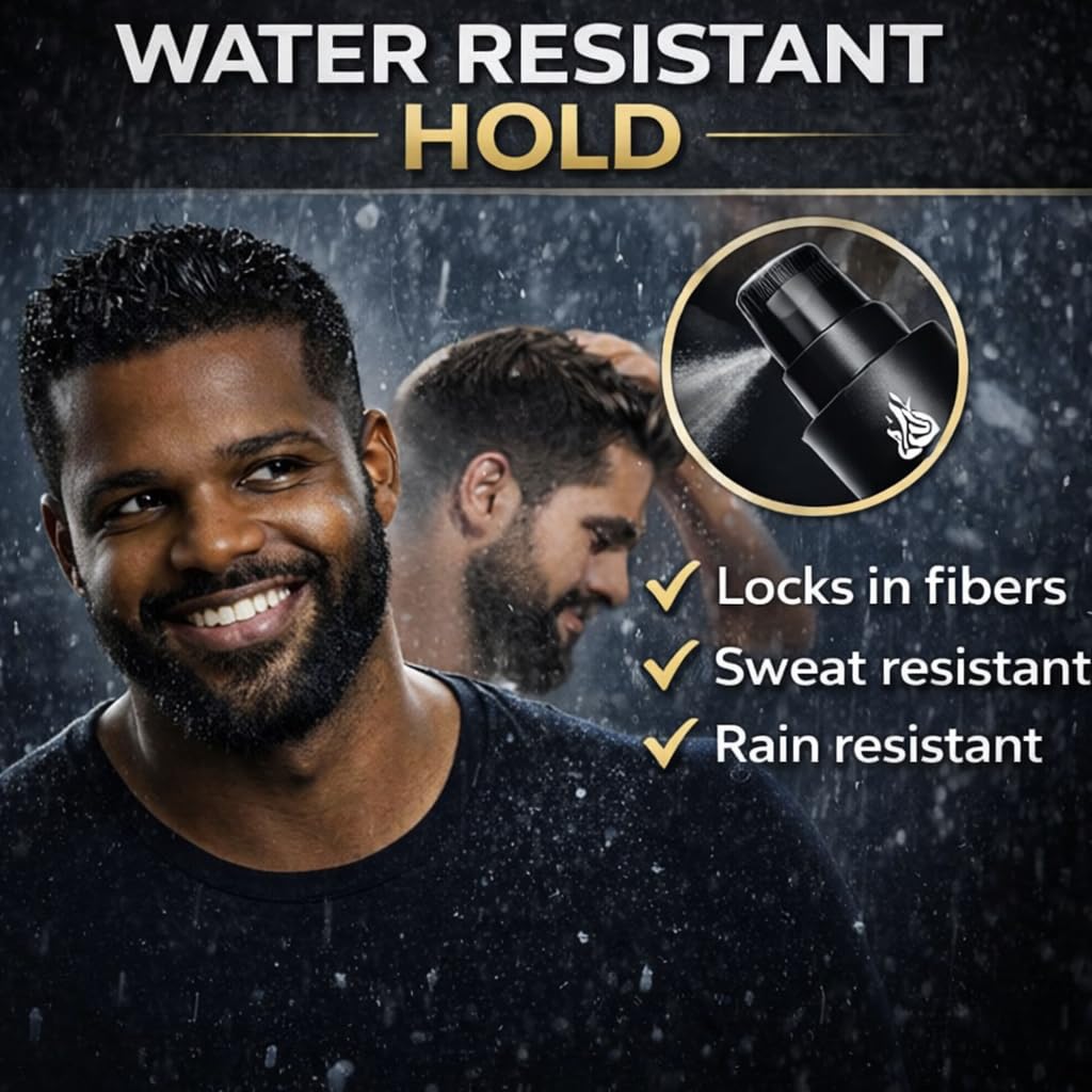 Hair Fiber Locking Spray Infused with Sea Salt & Keratin for a Longer Lasting Hair Fiber Hold | Replenishment Fiber Locking Spray for THE MAN KIT