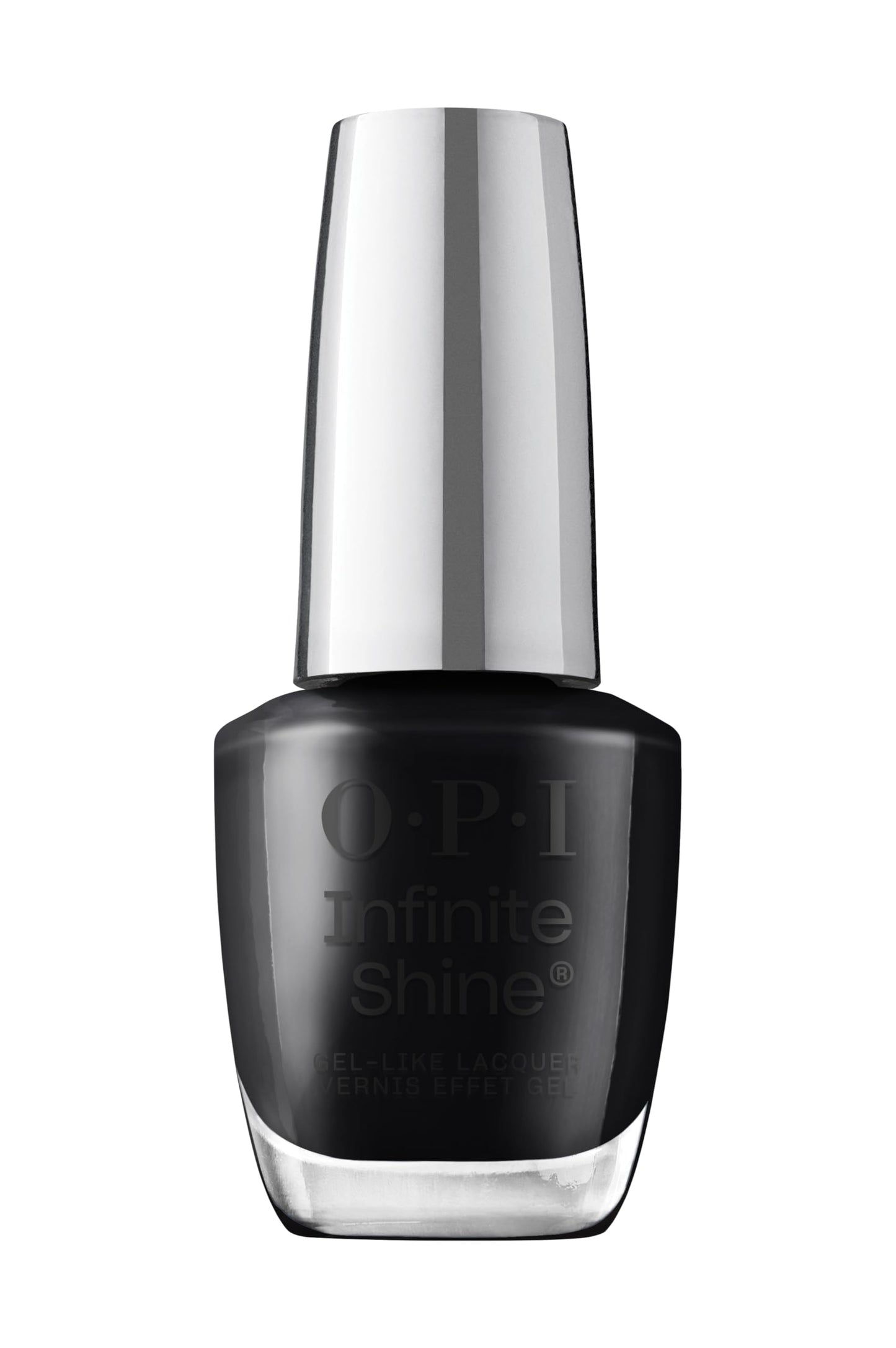 OPI Infinite Shine Black Onyx | Opaque Dark Black Crème Long Wear Gel Like Nail Polish | Vegan, Long Lasting, Streak Free