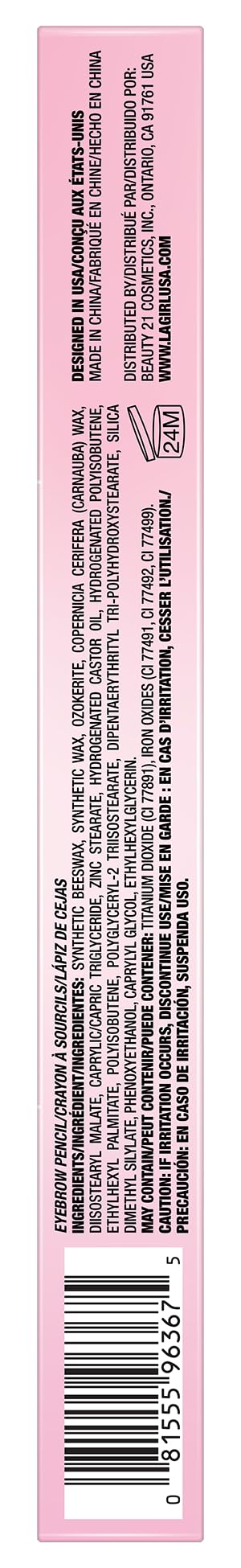 L.A. Girl Brow Saber Eyebrow Pencil, Soft Brown GBP367