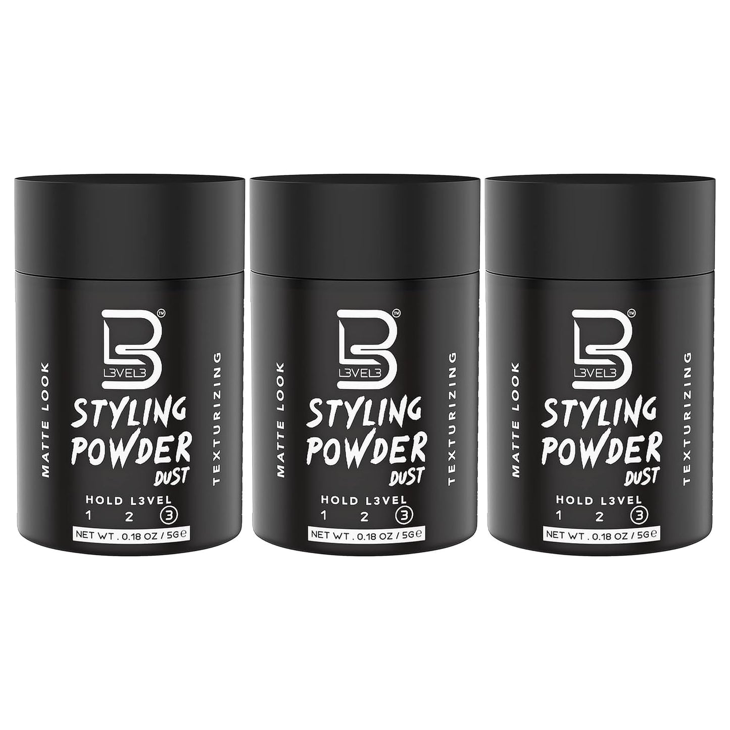 L3 Level 3 Travel Styling Powder - Natural Look Mens Powder - Easy to Apply with No Oil or Greasy Residue