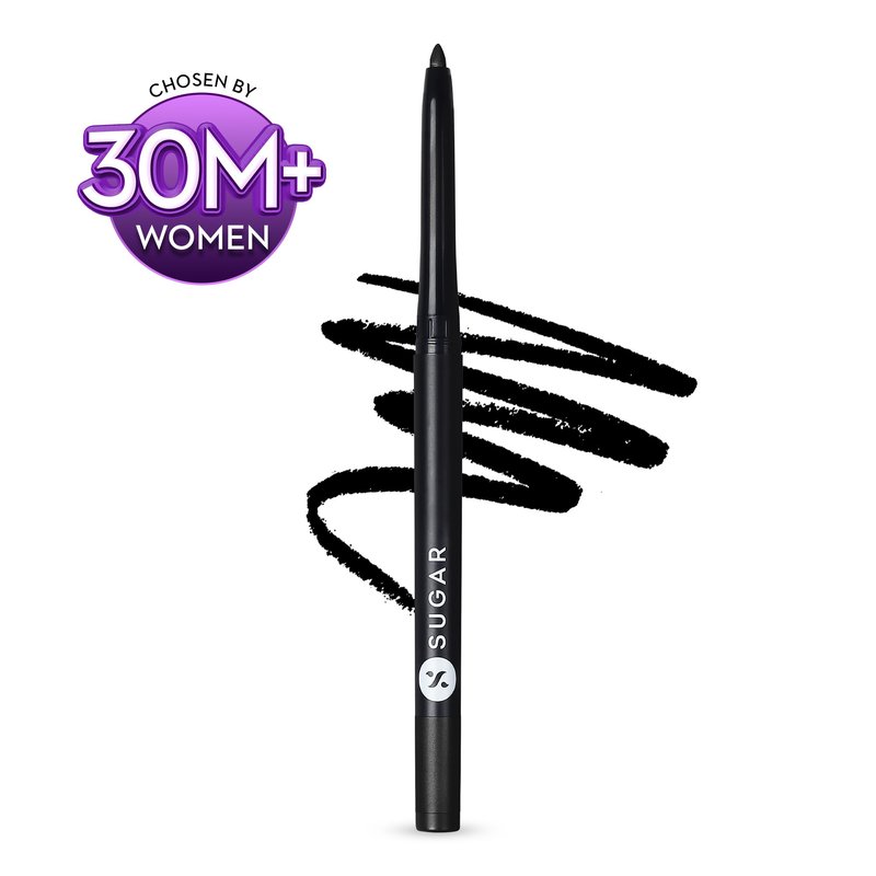 SUGAR Cosmetics Kohl Of Honour Intense Matte Kajal Waterproof & Smudgeproof Lasts upto 10hrs 0.25gm - Pack of 1 01 Black Out