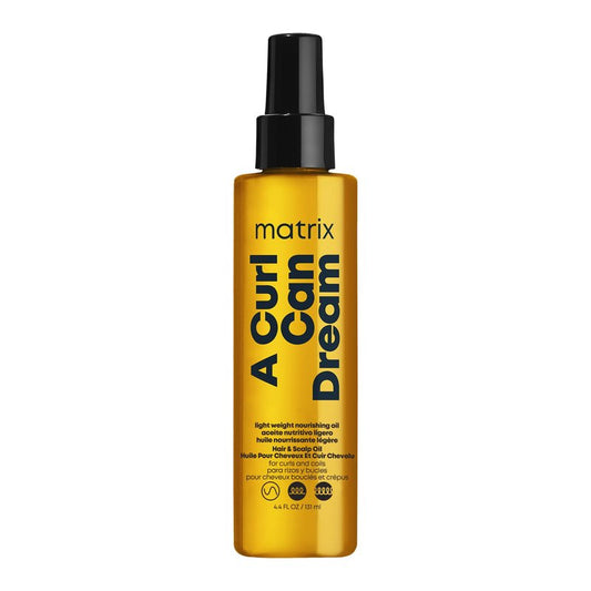 Matrix A Curl Can Dream Light-Weight Hair and Scalp Oil For Curly & Coily Hair - Controls Frizz, With Manuka Honey Extract, Silicone-Free, 4.4 Fl Oz
