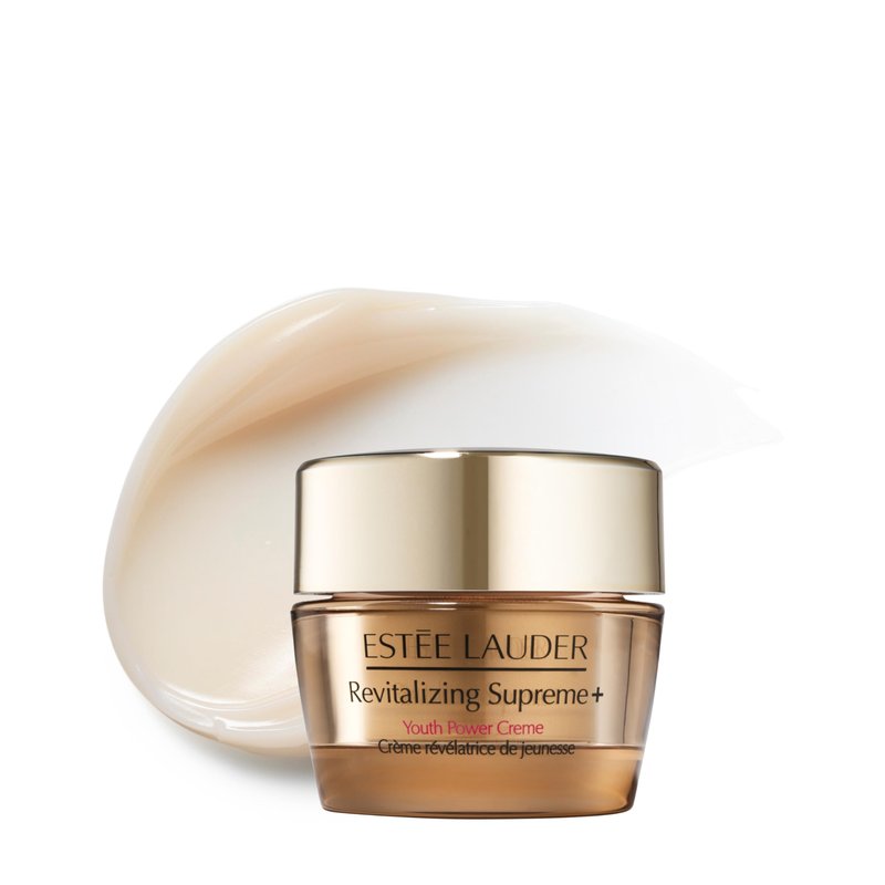 Estée Lauder Revitalizing Supreme+ Youth Power Cream Moisturizer with Hyaluronic Acid & Peptides, Anti Aging, Travel Size | Face & Neck Cream, 0.5 Ounce