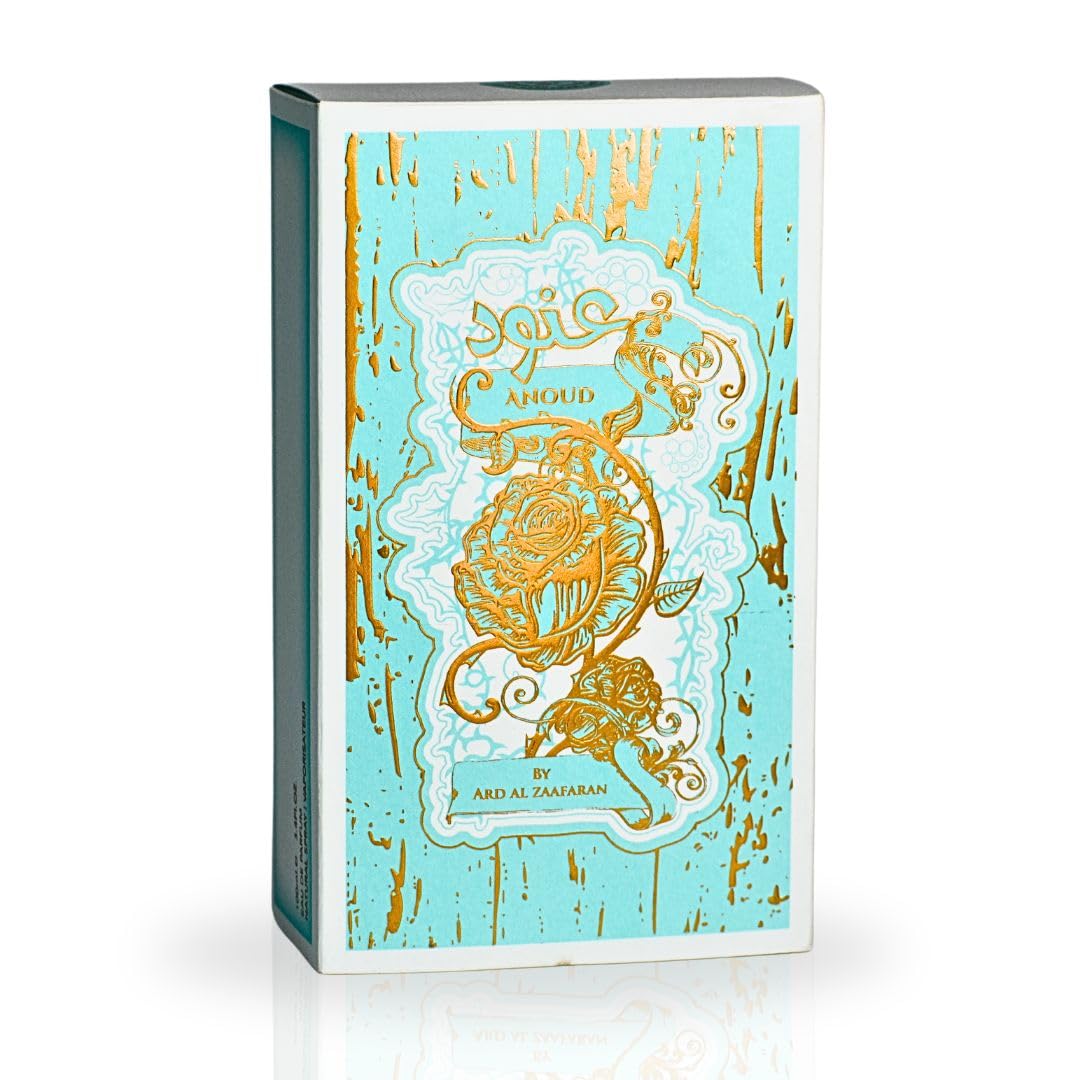 Ard Al Zaafaran Anoud Eau De Parfum for Women, 100ml (3.4oz) Luxury Arabian Perfume Spray, Long-Lasting Floral & Fresh Marine Fragrance, Exotic Scent with Premium Notes.