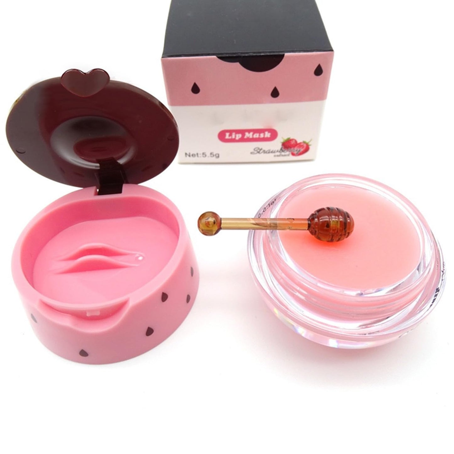 10 PCS Bee Lip Balm Honey Pot, Honey Lip Mask Bulk, Moisturizing Lip Sleeping Mask Hydrating Prevention Dry & Cracked Lip, Reduce Lip Lines and Wrinkles, Wedding Gifts, Bulk Gifts