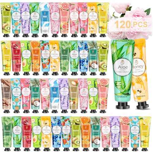 120 Pack Hand Cream Gift Set, Travel Size Lotion, Mini Hand Creams, Teacher Appreciation Gifts, Hand Cream for Dry Cracked Hands, Bulk Christmas Gifts for Coworkers Adults Women Nurse